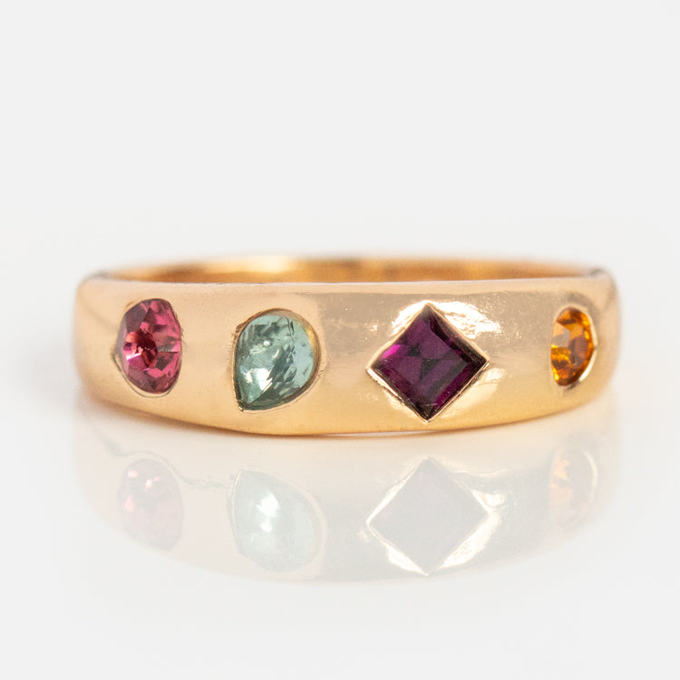 Lively Rainbow Crystal Ring