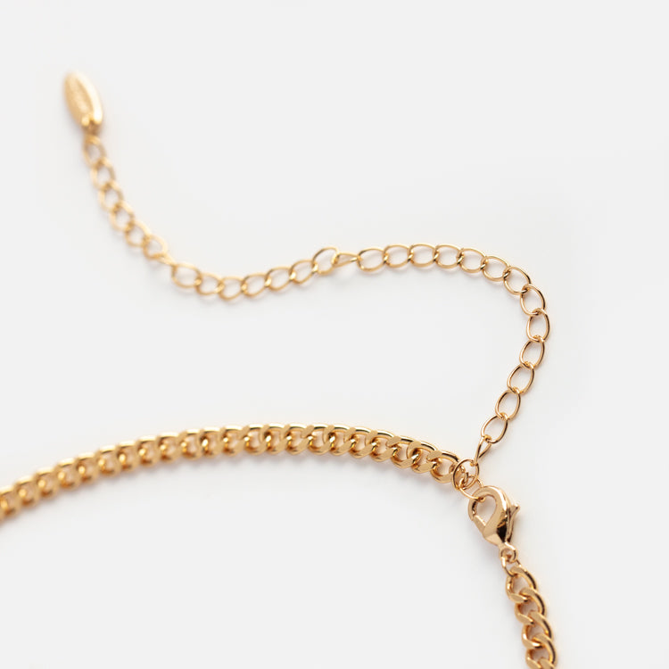 Rainbow and Crystal Layered Chain and Tennis Necklace Set