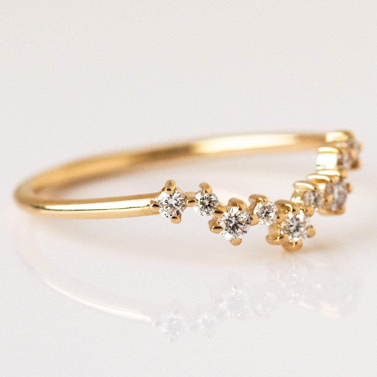 Aster Diamond Cluster Band rings Everett