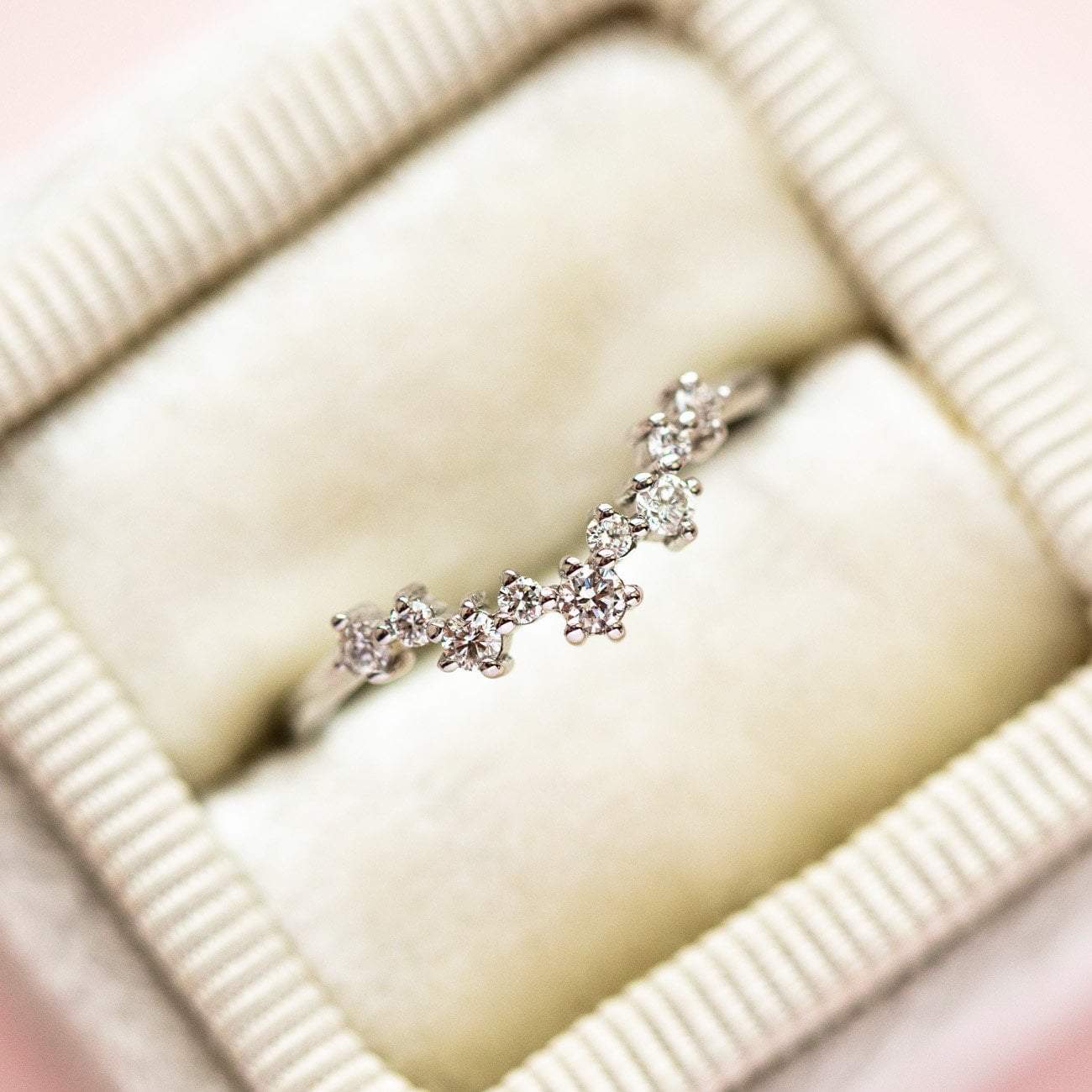Aster Diamond Cluster Band in White Gold rings Everett