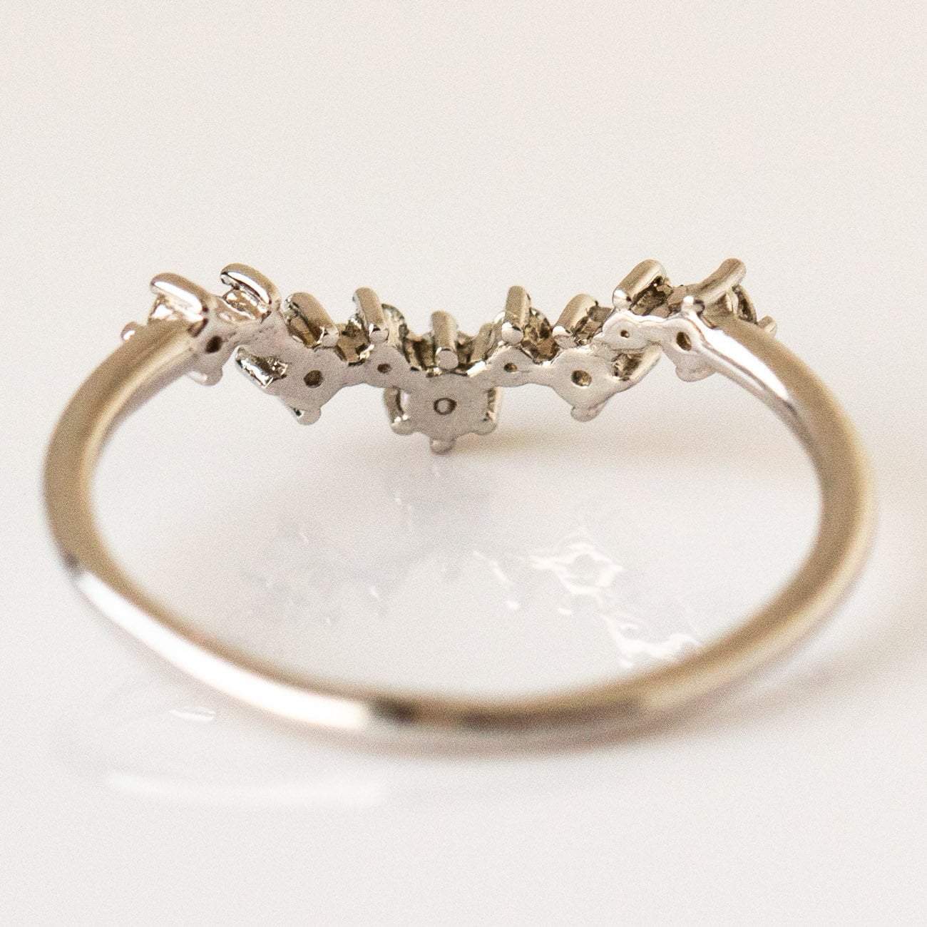 Aster Diamond Cluster Band in White Gold rings Everett