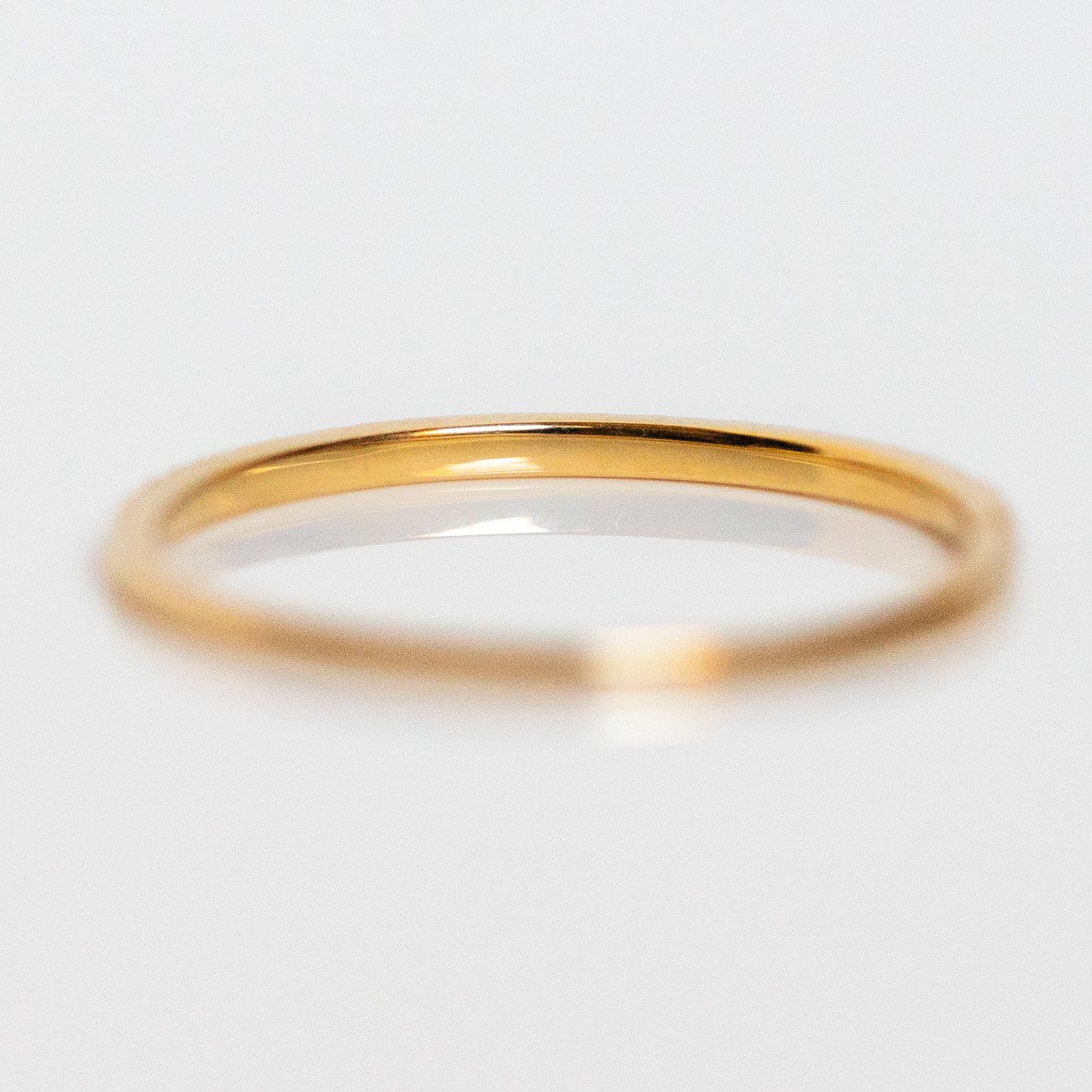 Local Eclectic Solid Gold Simple Pave Diamond Band