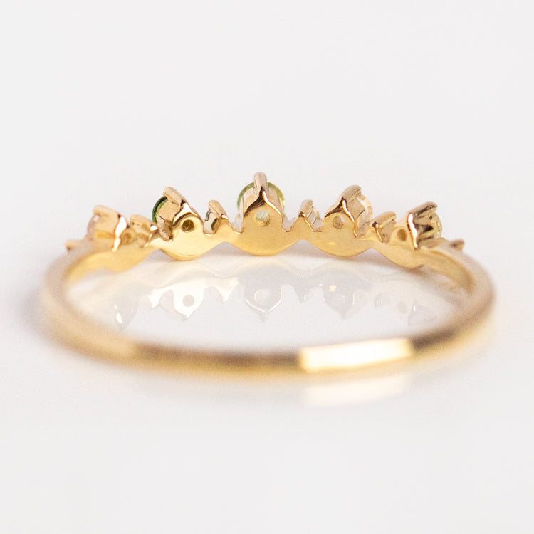 Solid Gold Amour Acrostic Ring