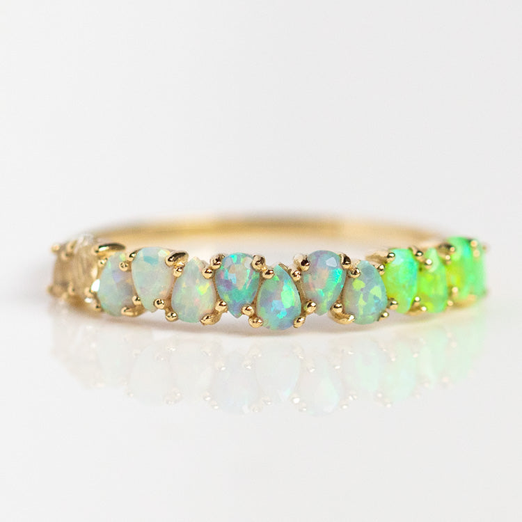 Solid Gold Ombre Birthstone Ring