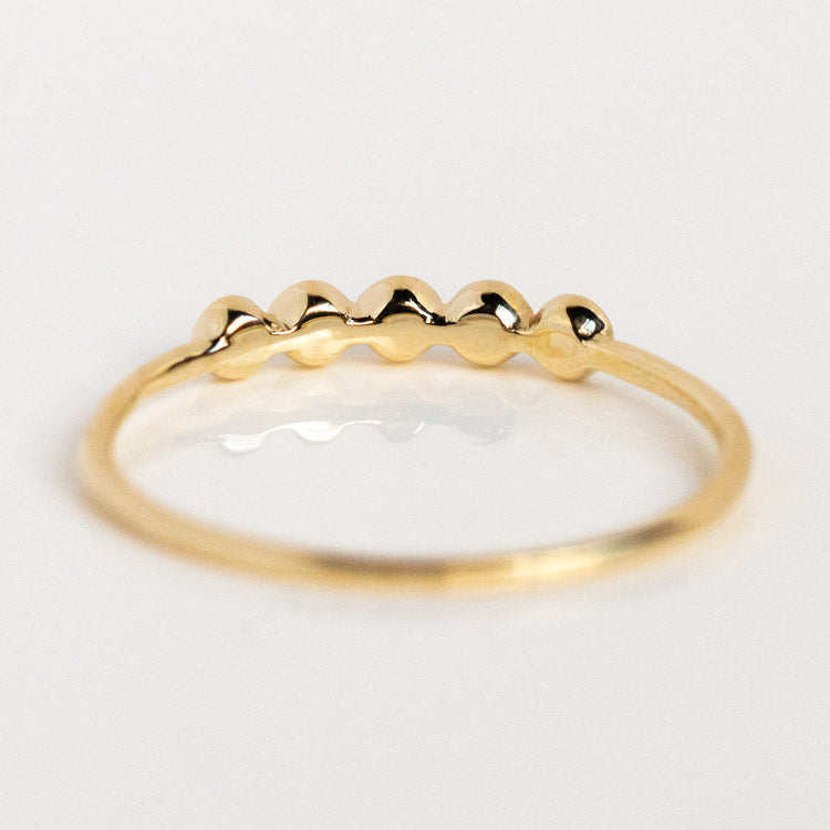 Solid Gold White Sapphire Starlight Ring 9k solid yellow gold fine jewelry family gold celestial inspired