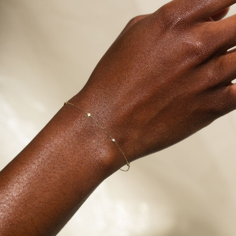 Solid Gold Everyday Opal Bracelet fine solid yellow gold jewelry family gold