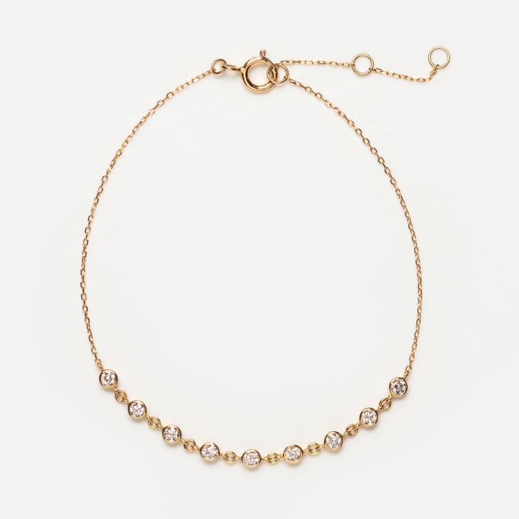 Solid Gold Classic Diamond Strand Bracelet