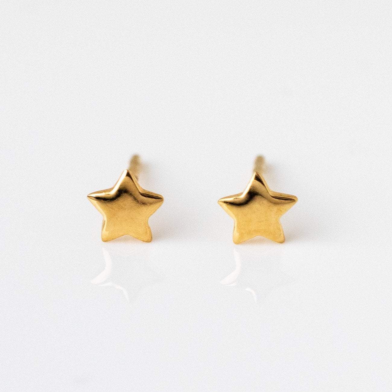 Gold Star Earring Studs