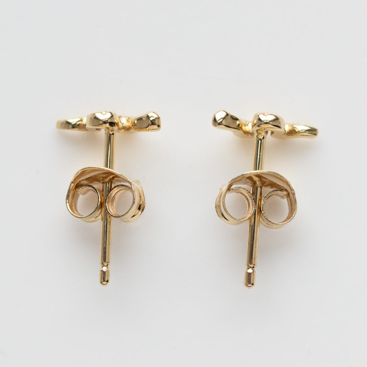 Solid Gold Slither Snake Studs