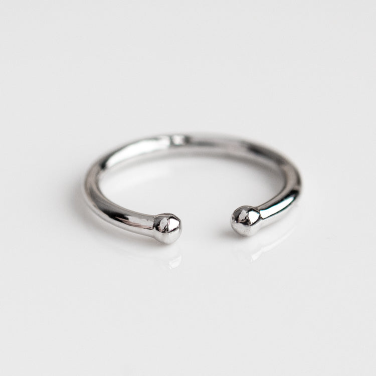 Solid Gold Essential Ear Cuff in White Gold 9k solid fine jewelry family gold dainty earring