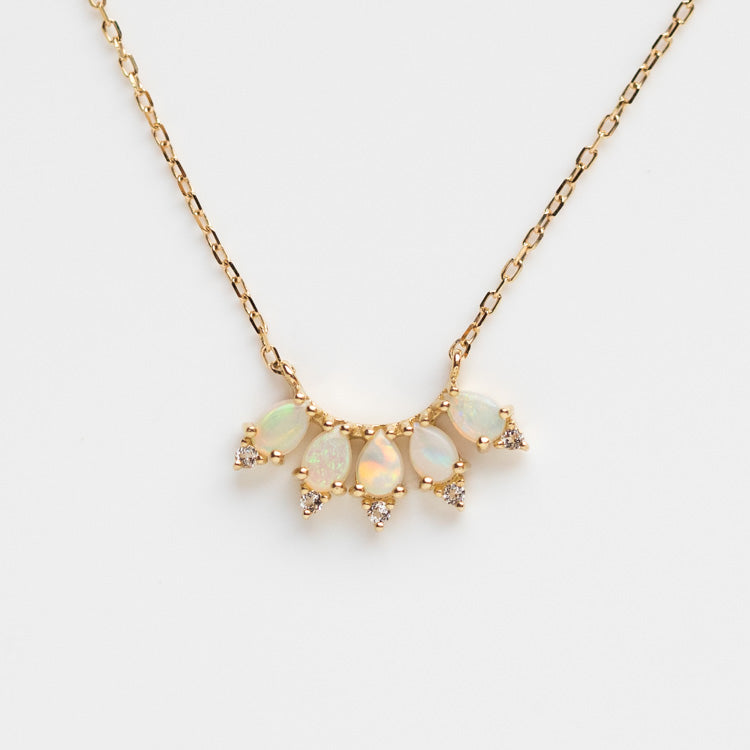 Solid Gold Ombre Birthstone Necklace