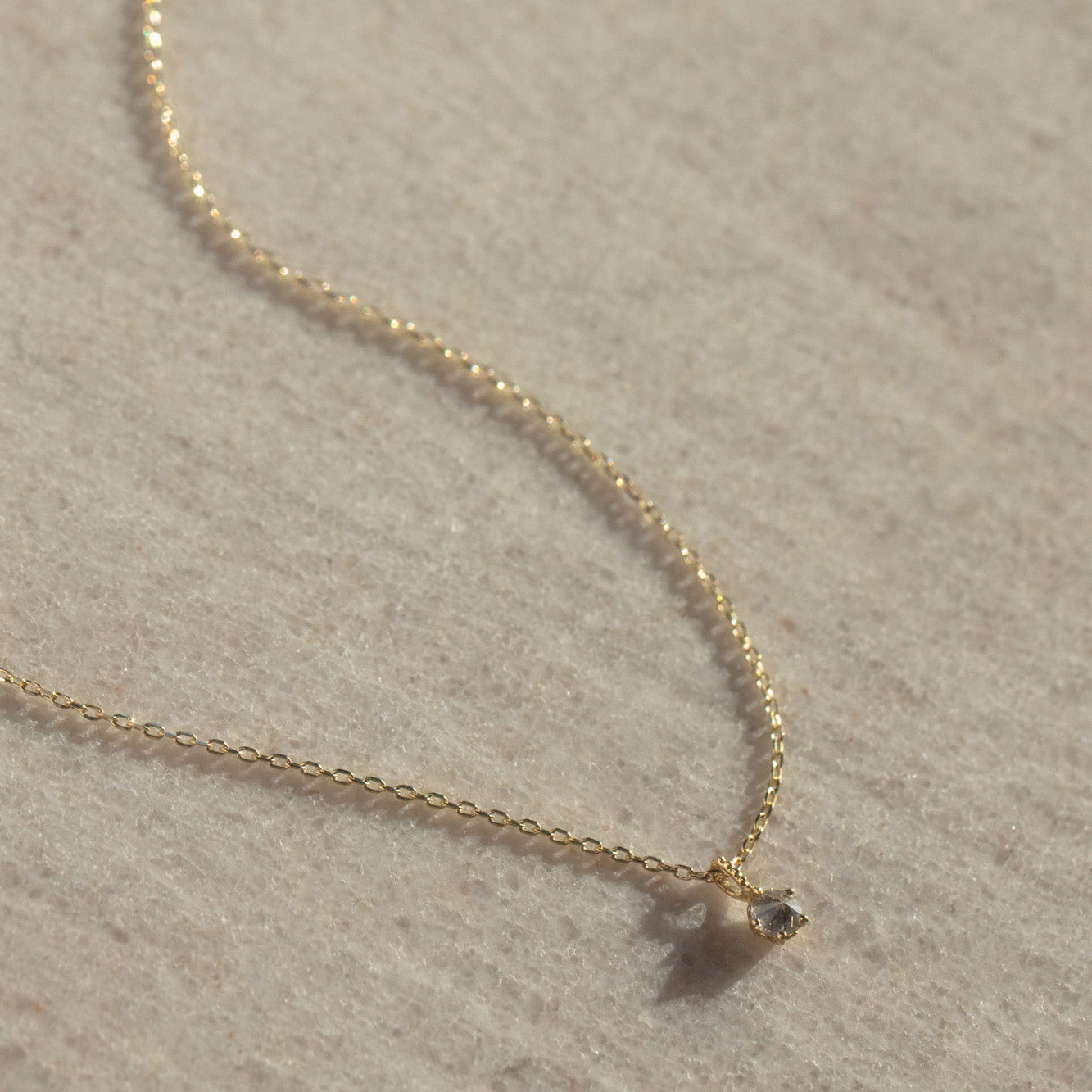 Solid Gold Salt and Pepper Diamond Pendant Necklace