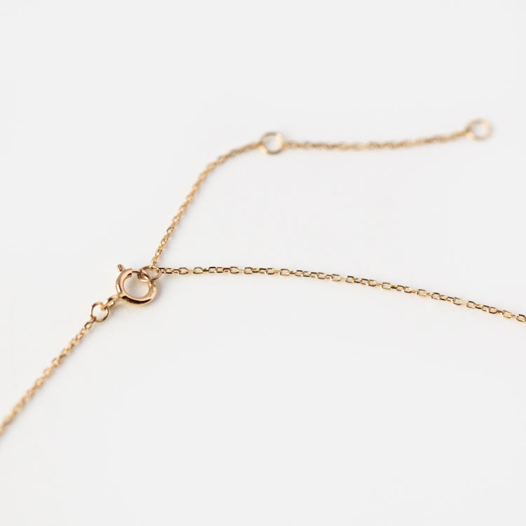 Solid Gold March Capsule Aquamarine Baguette Necklace