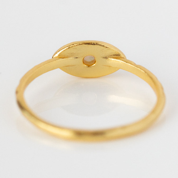 Opal Amulet Ring unique modern statement jewelry for you with love