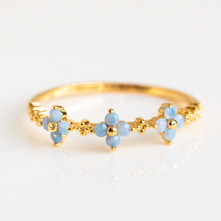 blossom ring yellow gold