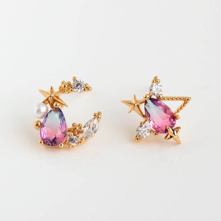 Aurora Moon & Star Studs – local eclectic