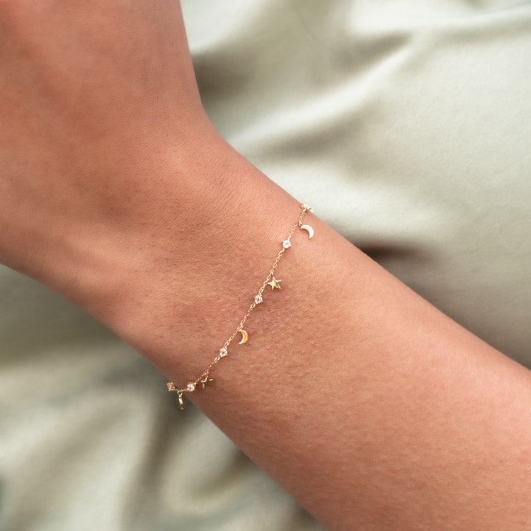 Solid Gold By Starlight Charm Bracelet