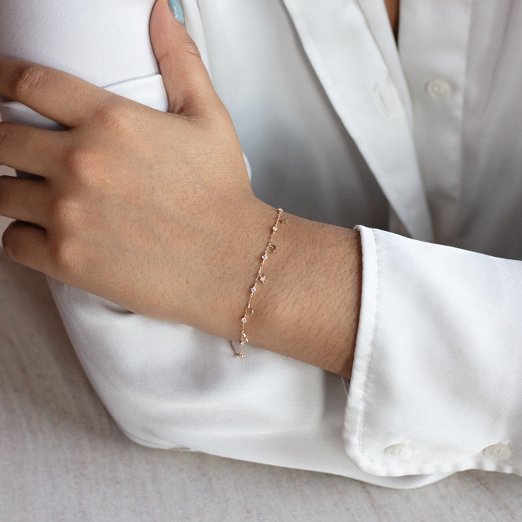 Solid Gold By Starlight Charm Bracelet