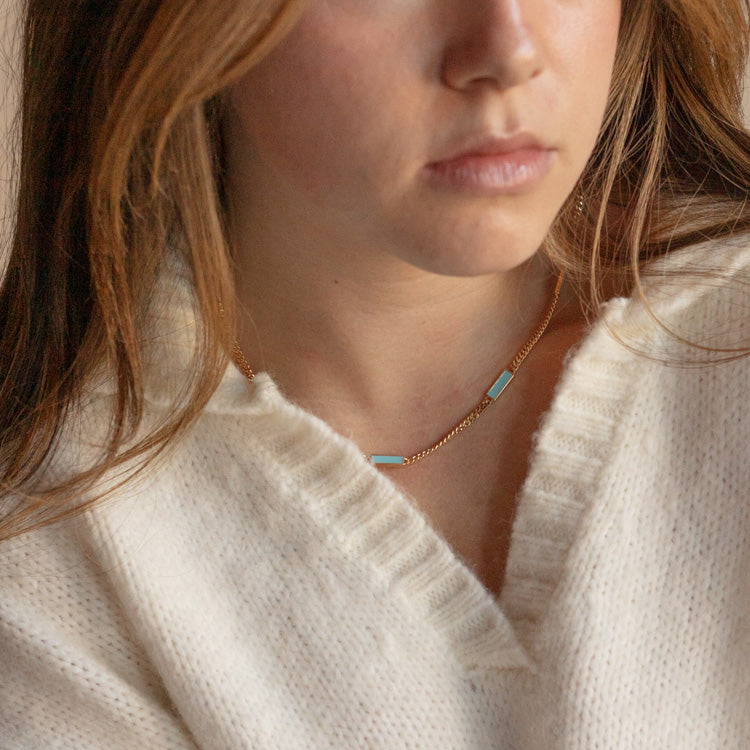 Blake Turquoise Stone Inlay Necklace