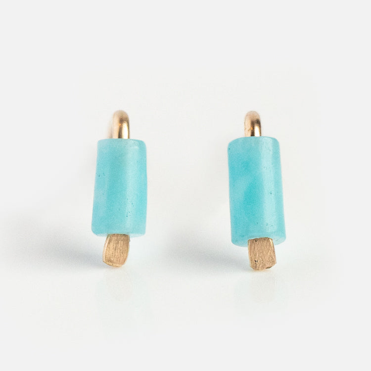 Regis Blue Jade Stud Earrings