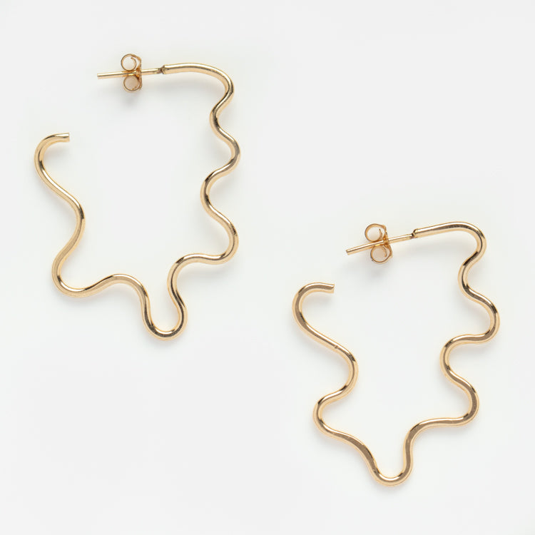 Squiggly Hoop Earrings