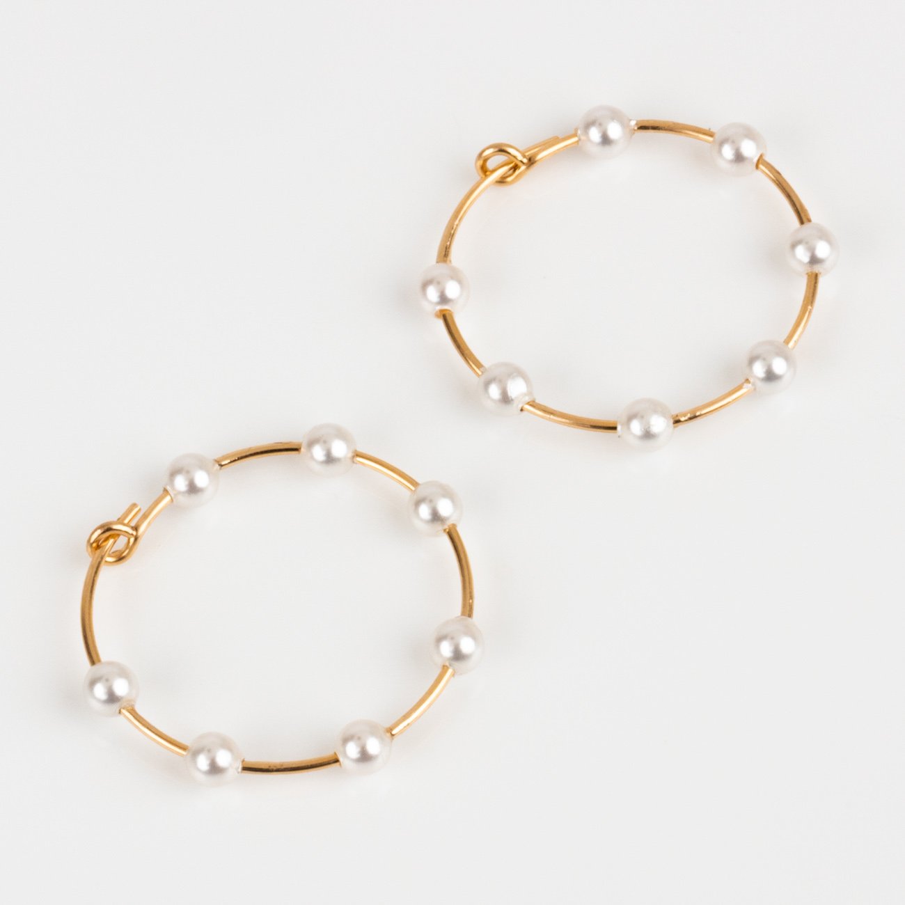 Baby Pearl Petite Yellow Gold Hoop Minimal Jewelry Lili Claspe