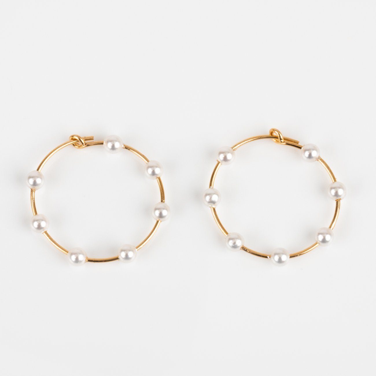 Baby Pearl Petite Yellow Gold Hoop Minimal Jewelry Lili Claspe
