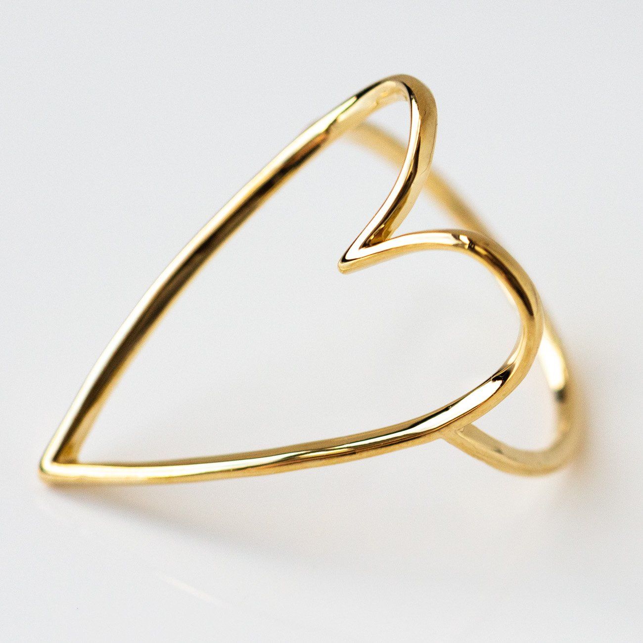 lovestruck ring yellow gold modern dainty heart shaped statement jewelry