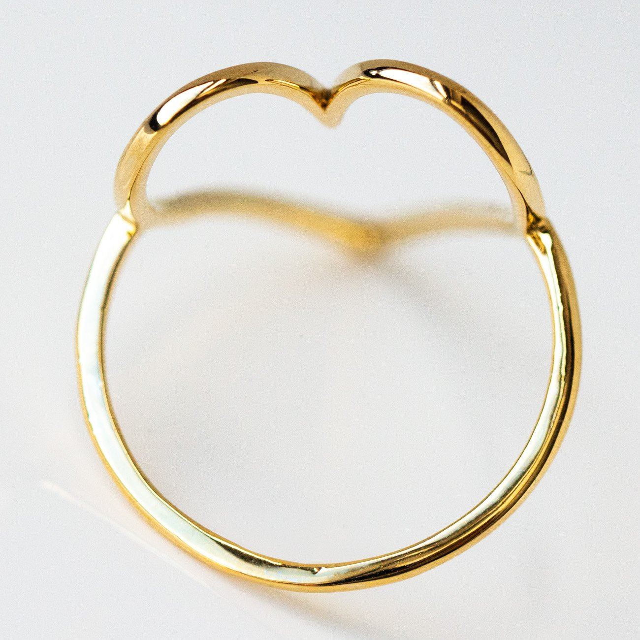 lovestruck ring yellow gold modern dainty heart shaped statement jewelry