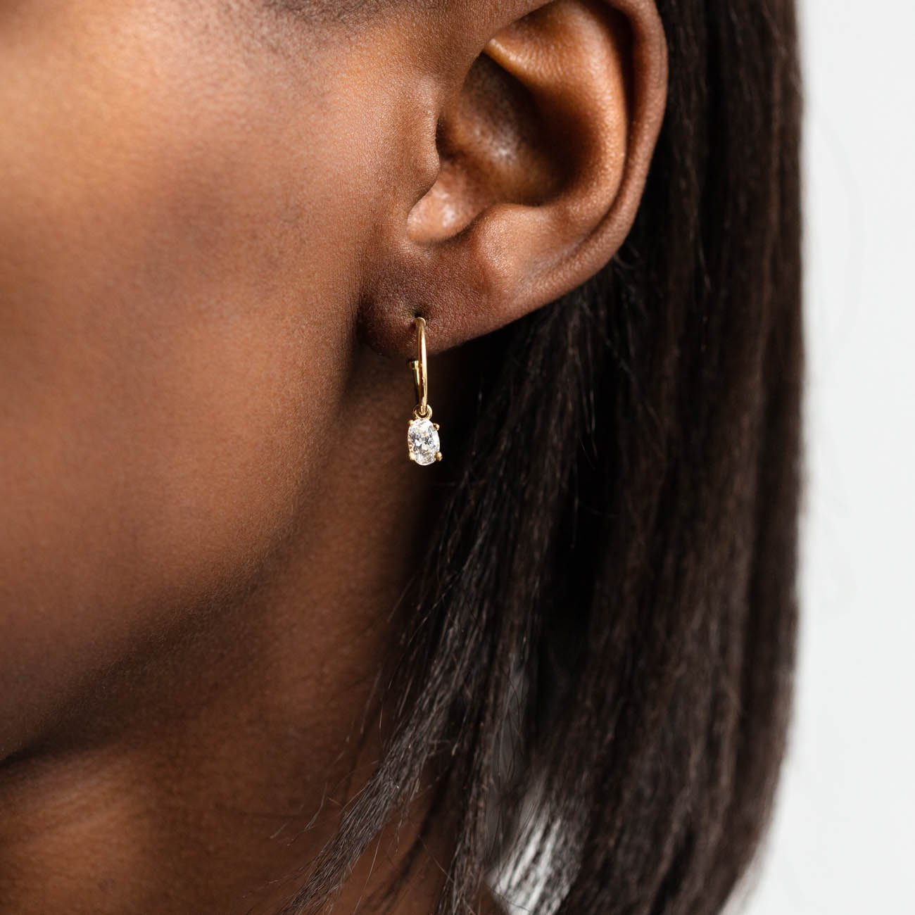 Gold CZ Emery Huggie Earrings earrings Melinda Maria