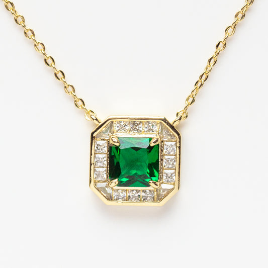 The Gatsby Necklace in Green