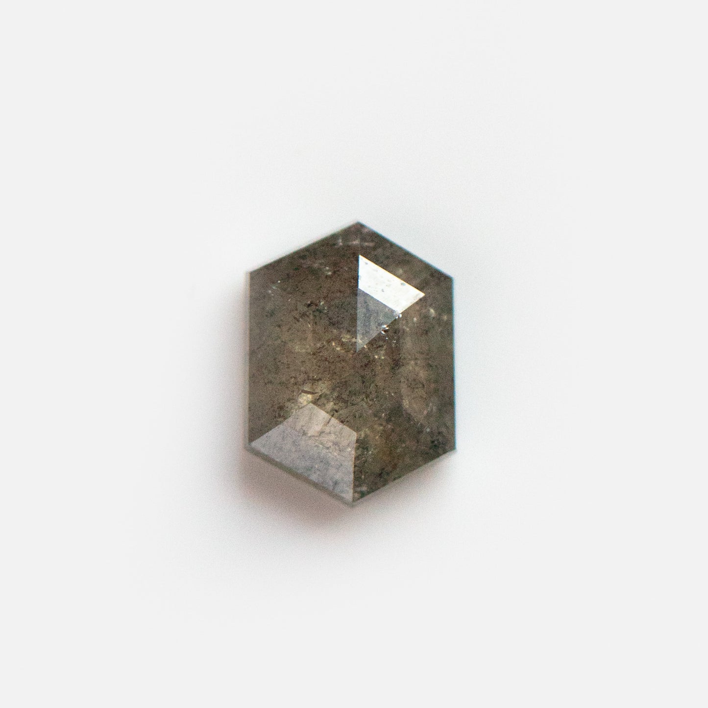 Cushion Hexagon Salt and Pepper Diamond Loose Gemstone