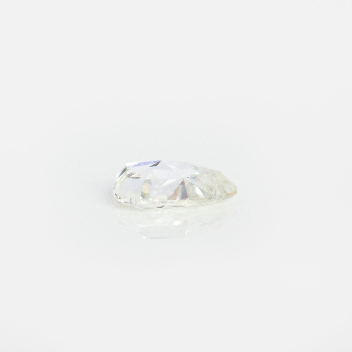 Rose Cut Pear White Diamond Loose Gemstone
