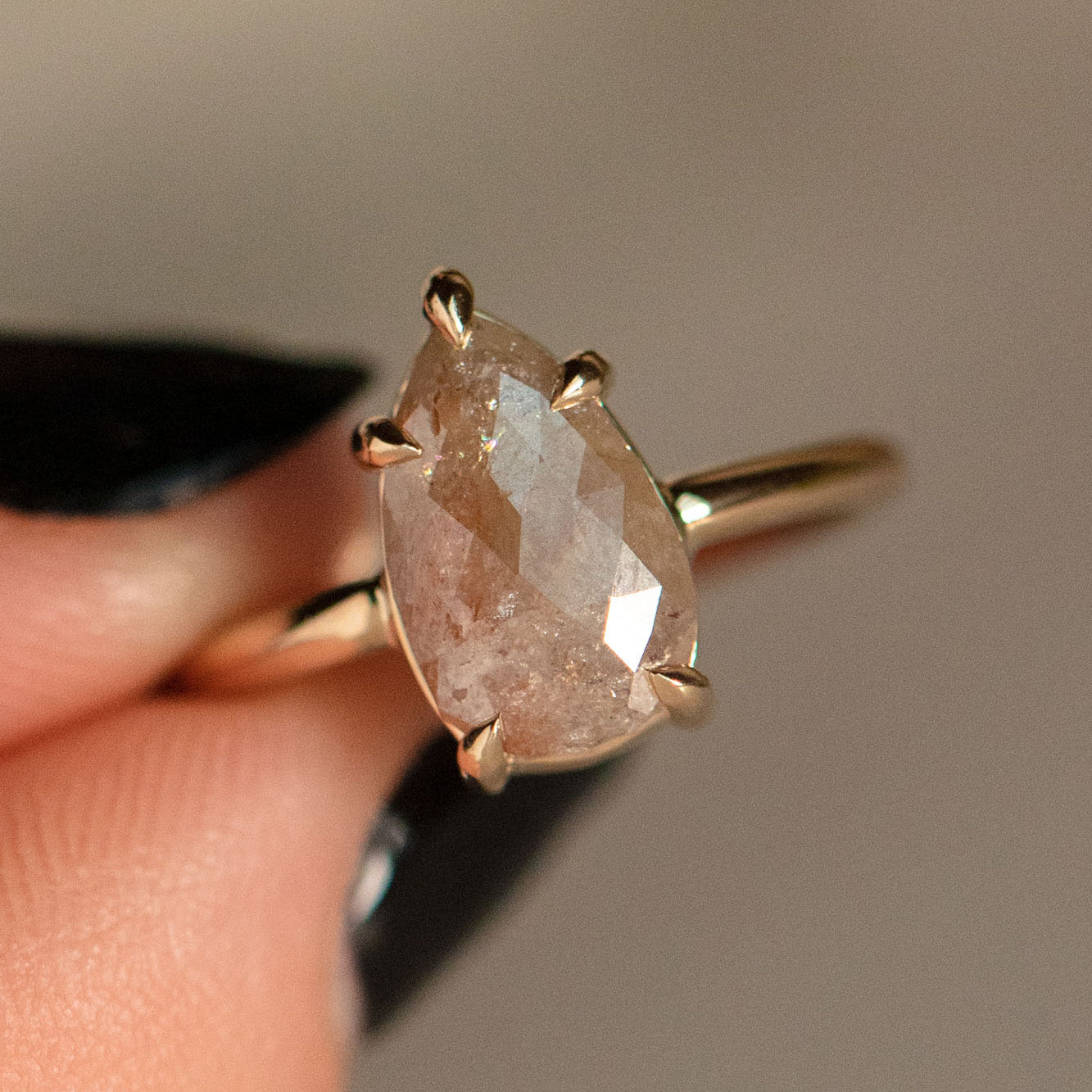Soleil Champagne Diamond Ring