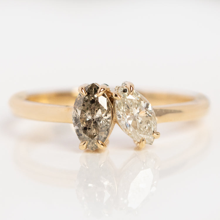 Milly Toi et Moi Salt and Pepper Diamond Ring