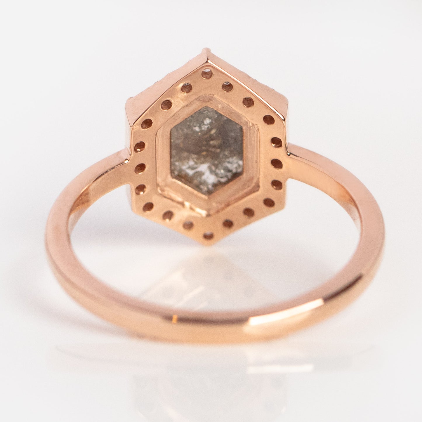 Carrie Salt and Pepper Diamond Ring