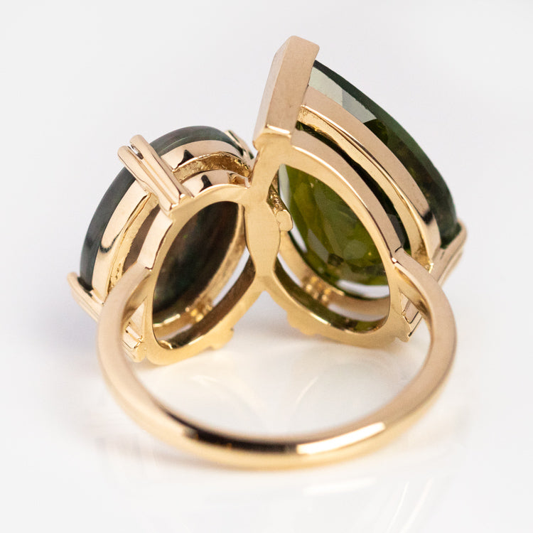 Marie Toi et Moi Tourmaline and Opal Ring