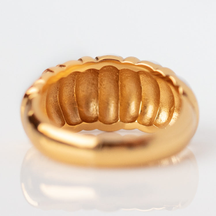Chubby Dome Striped Ring