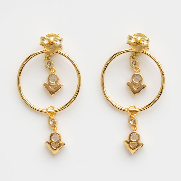 Kahleesi Earrings yellow gold dainty unique jewelry shashi
