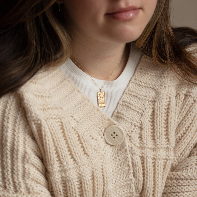 Strength Tarot Card Necklace
