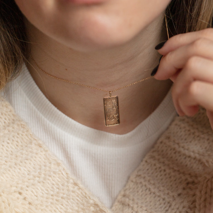 Strength Tarot Card Necklace