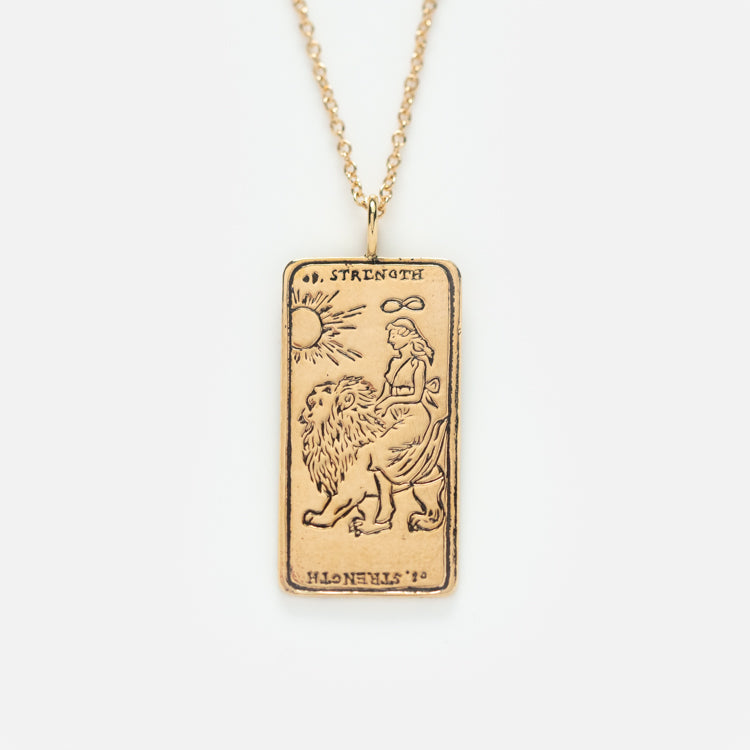 Strength Tarot Card Necklace