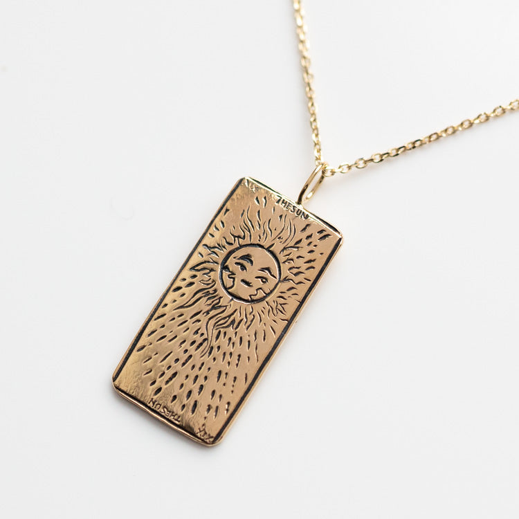 The Sun Tarot Card Necklace - necklaces - Sofia Zakia local eclectic
