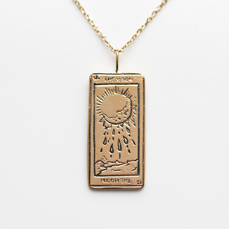 The Moon Tarot Card Necklace - necklaces - Sofia Zakia local eclectic
