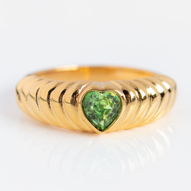 Croissant Heart Ring