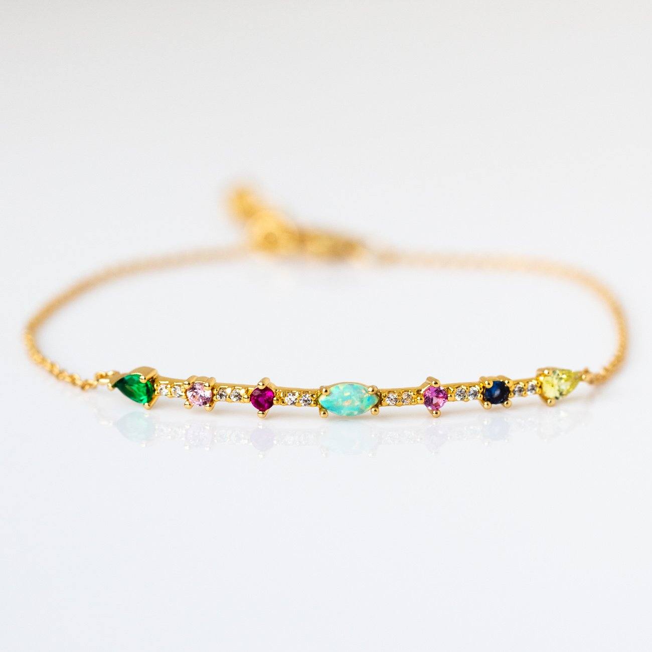 Colorful Mixed Stone Bracelet bracelets Tai Jewelry 