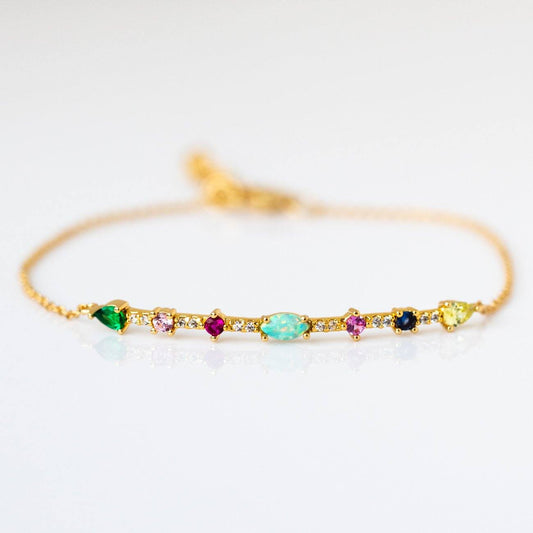 Colorful Mixed Stone Bracelet bracelets Tai Jewelry 
