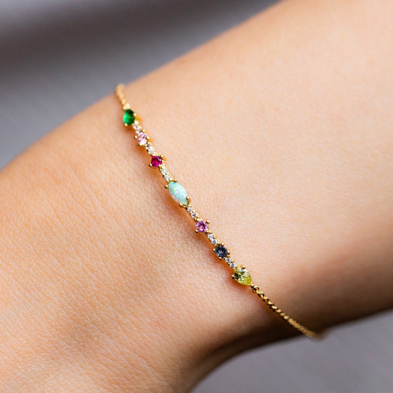 Colorful Mixed Stone Bracelet bracelets Tai Jewelry