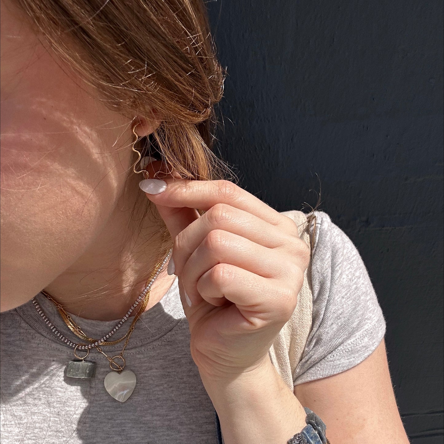 Squiggly Hoop Earrings