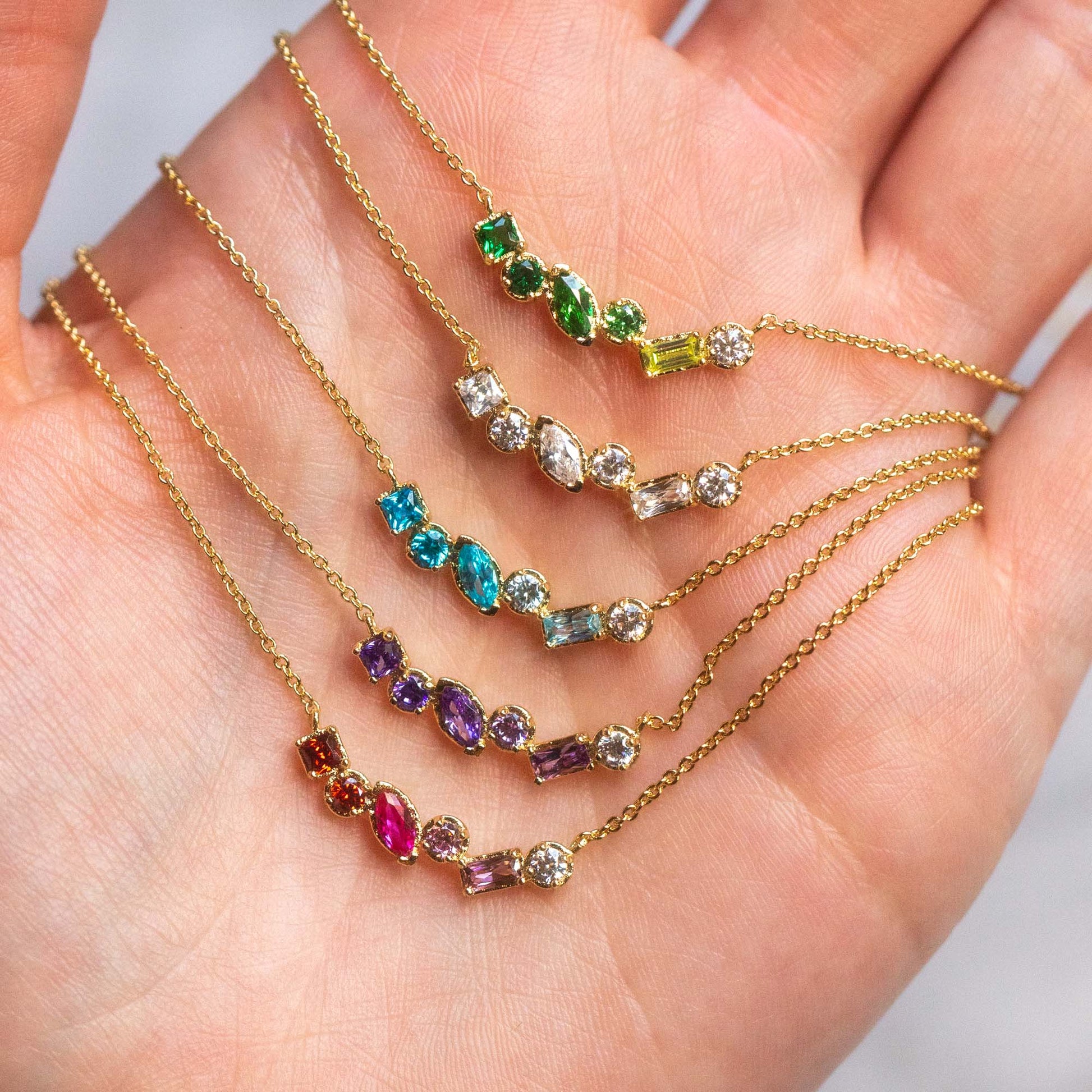 Ombre Gold Birthstone Necklace Local Eclectic – local eclectic